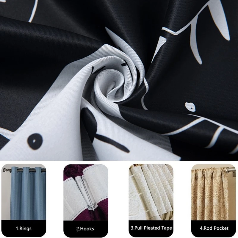 

Children Cartoon Cat Puppy Print Blackout Curtain Fabric Children Room For Bedroom Living Room Fabric Curtain