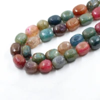 fashion natural agates stone jewelry high quality irregular color scotch pebbles section shape loose beads quartz gem for diy