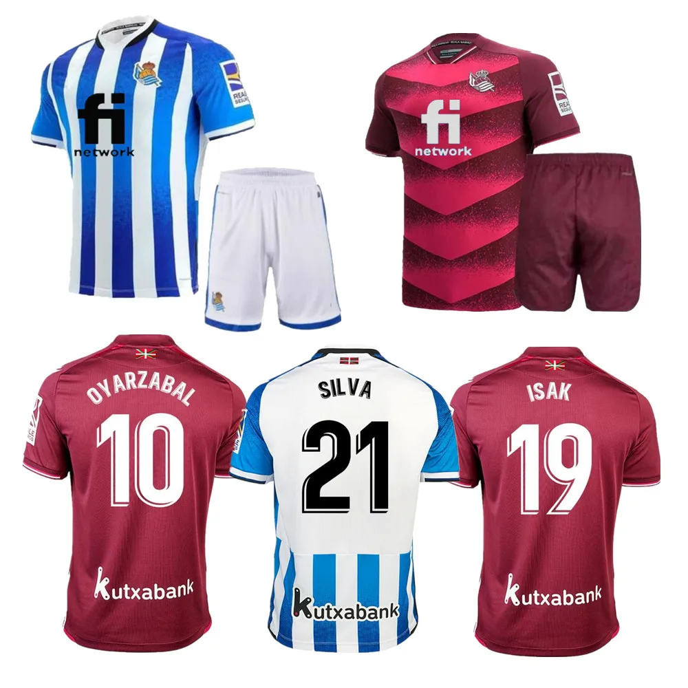 

Men + Kids 2021 2022 Royal Society home away Jersey Final Copa del Rey 2020 football shirt OYARZABAL SILVA ISAK JANUZAJ football shirt kits