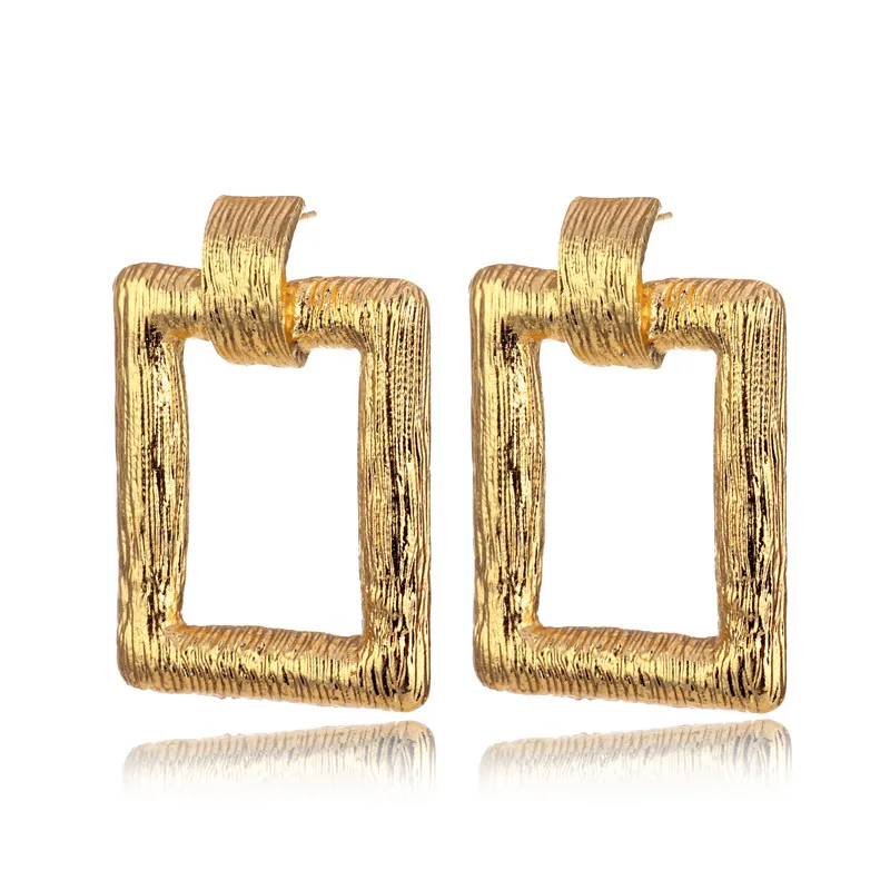 

New Ladies Popular Personality Jewelry Fashion Square Geometric Alloy Simple Casual Women's Earrings