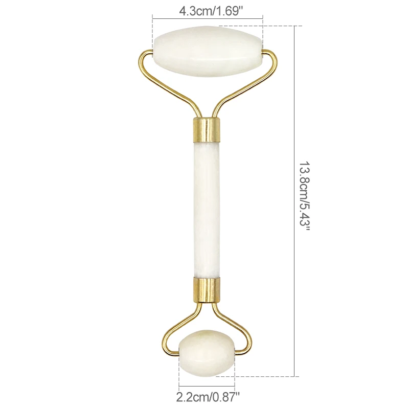 

Facial Jade Roller Massager Double Heads Roller Massage Face Slimming Eyes Neck Thin Lift Relax Beauty Natural Stone Rose Quartz