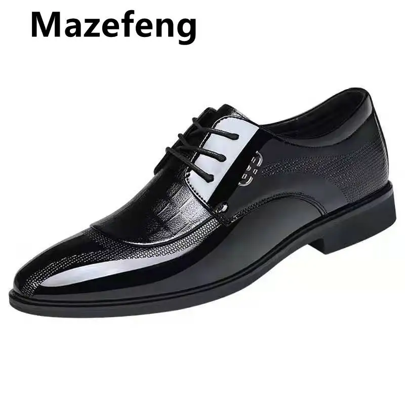 

Fashion Business Dress Men Shoes New Classic Leather Men'S Suits Shoes Fashion Slip on Dress Shoes Men Oxfords Size 38-45