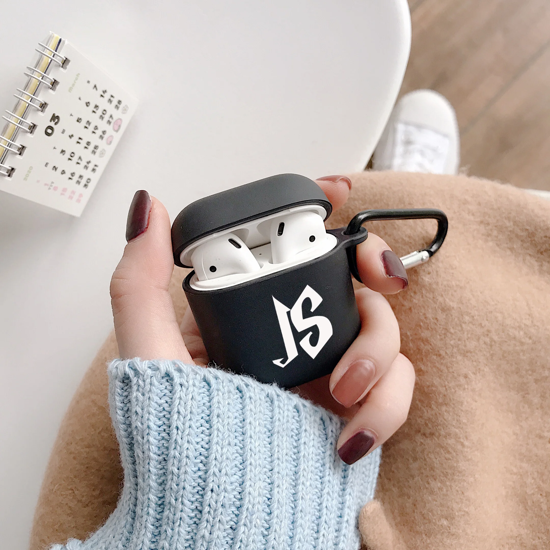 Customized Handwriting Name Case for Airpod 2 with keychain neck Soft TPU Protective DIY Airpods pro Personalized Gift | Электроника