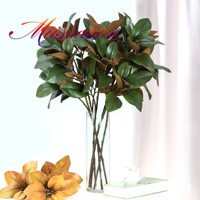 

Simulation Real Touch Magnolia Leaf Artificial Magnolia Flower Plant Wedding Decor Home Hotel Decorations Landscaping decoration