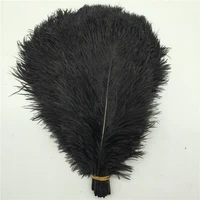 wholesale 50pcslot high quality black ostrich feather 14 16inch35 40cm christmas wedding dancers craft jewelry feathers