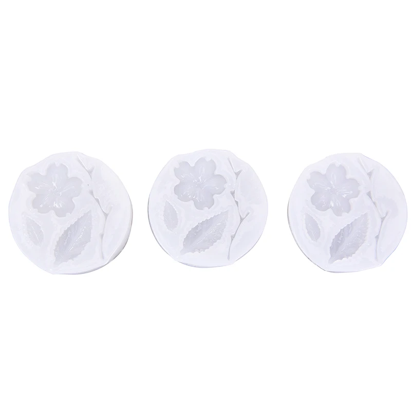 1 шт./лот многоразовые вишневые цветы ветка листьев силиконовая форма DIY глина УФ