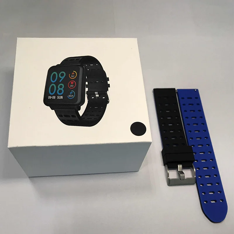 MKSQ8 add Strap MKS Smartwatch IP67 водонепроницаемые носимые устройства Bluetooth Шагомер монитор сердечного ритма цветной дисплей умные часы для Android/IOS - Цвет: MKSQ8 add Strap