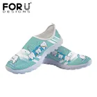 Удобные лоферы FORUDESIGNS для женщин, милая обувь с мультяшным рисунком, уход за зубами, женская обувь на плоской подошве, дышащие сетчатые кроссовки