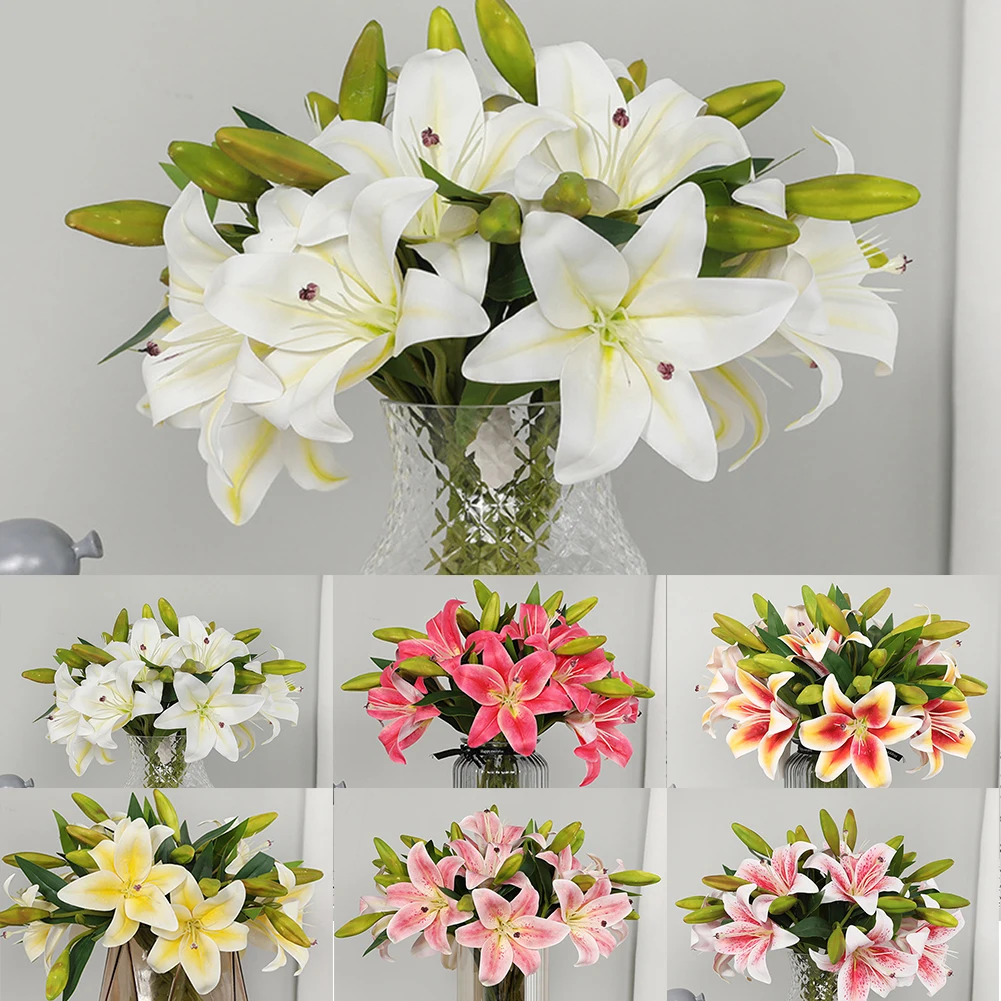 Искусственные латексные цветы свадебный букет домашний Свадебный декор для