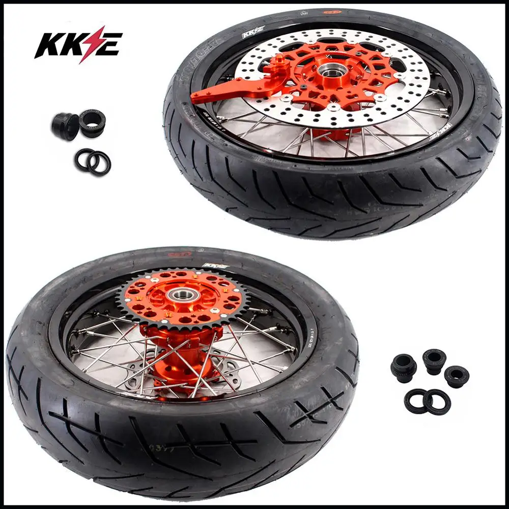 KKE 3,5/4,25 Super moto CUSH приводные колеса CST Набор шин для KTM EXC EXCF SX SXF XCW XCF 125-525cc 2003- Supermotard Rim