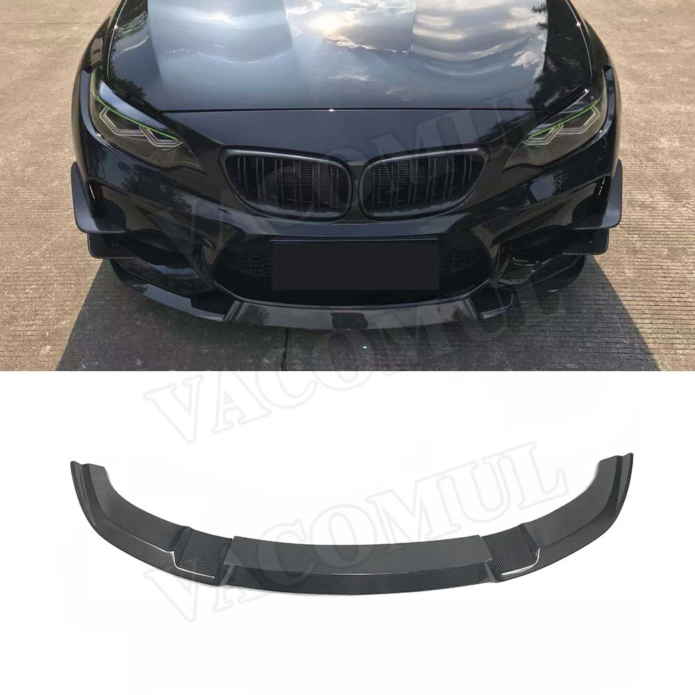 2 серии углеродного волокна передний спойлер для BMW F87 M2 2016 2017 2018 SD Стиль Бампер