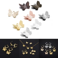 100pcslot metal plating butterfly filigree wraps connectors charm diy jewelry accessories findings supplies for jewelry making