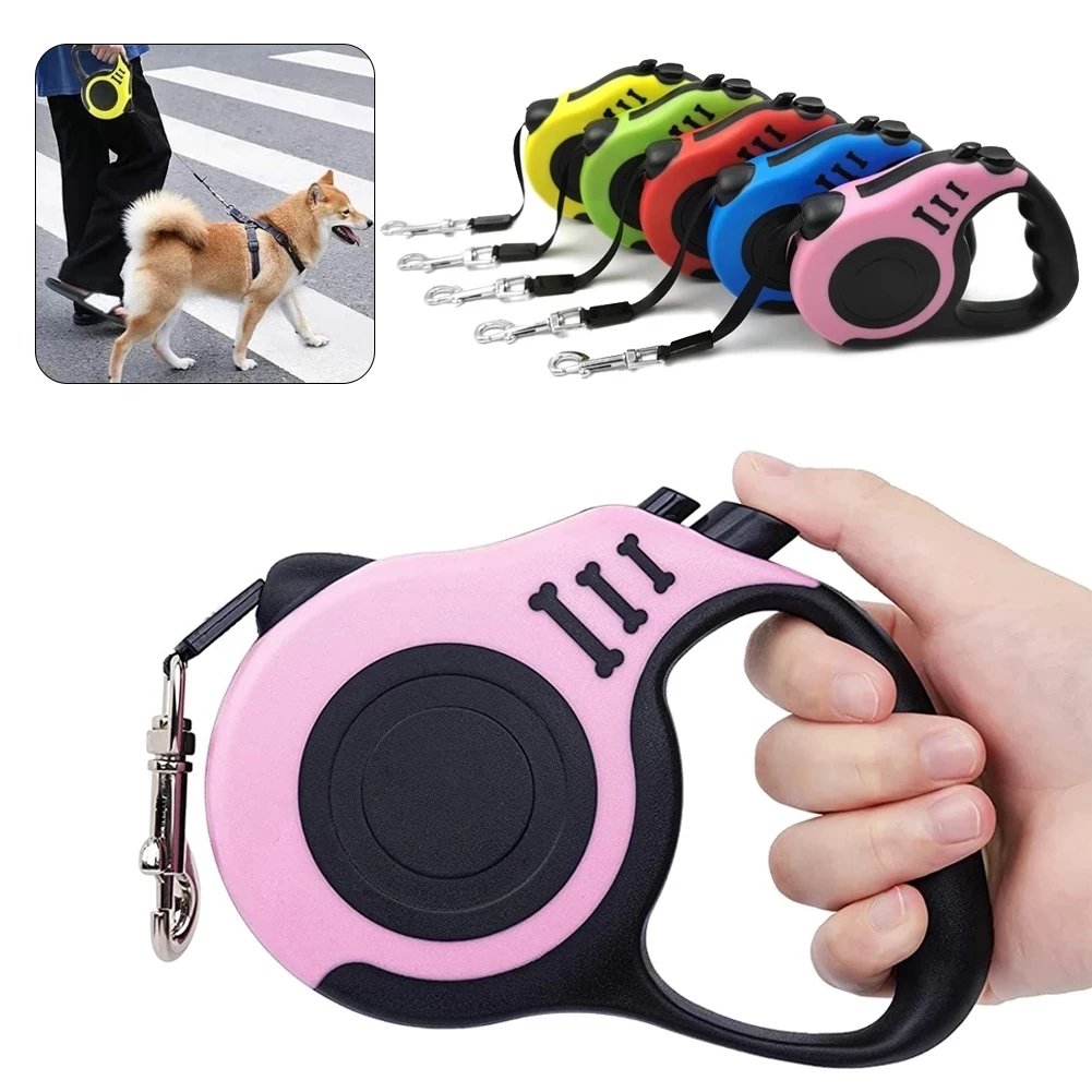 

3M Retractable Dog Leash Automatic Nylon Puppy Cat Traction Rope Belt Pets Walking Leashes for Small Medium Dogs Pet Accessorie