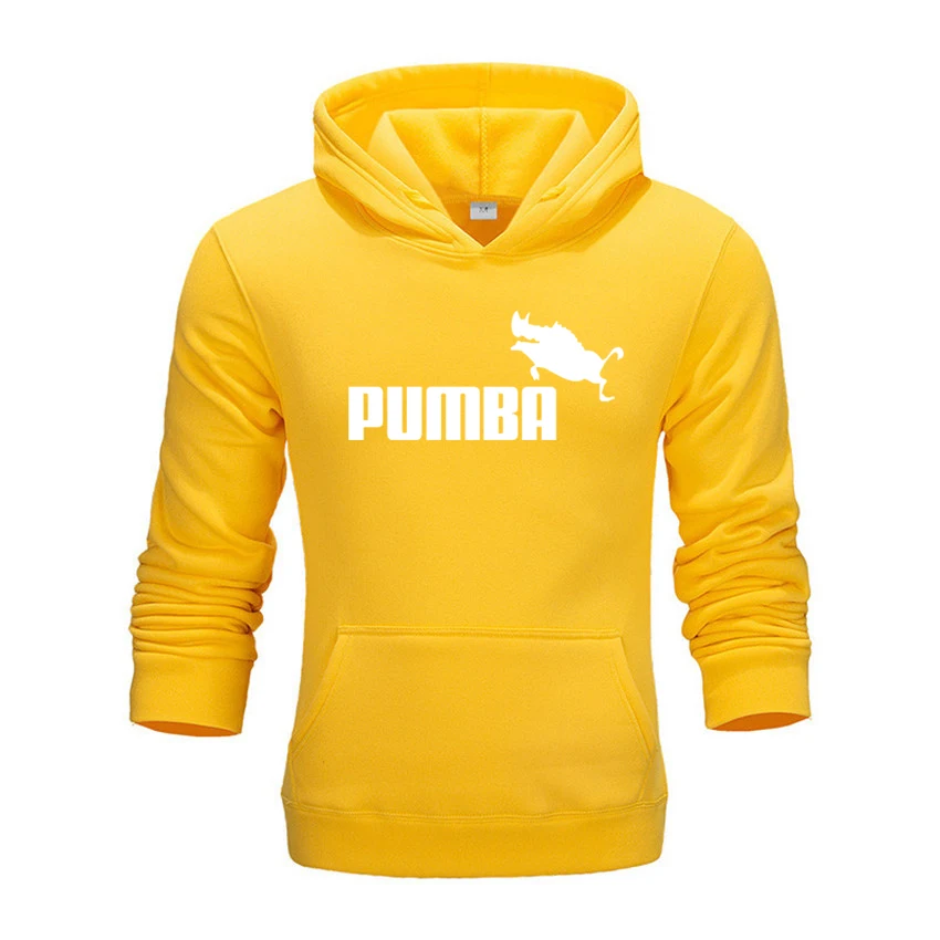Новинка, Pumba, модные толстовки, Мужская плотная одежда, зимние толстовки, Мужская Уличная одежда в стиле хип-хоп, одноцветная флисовая толстовка с капюшоном, мужская одежда - Цвет: 05