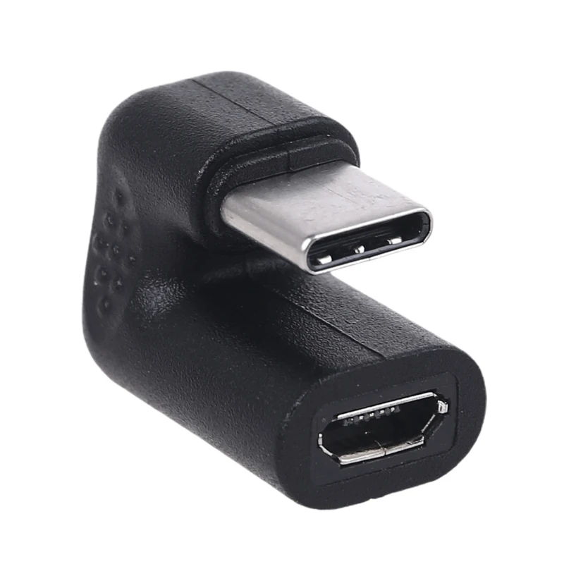 

180 Degree Type C Male to Micro USB Female Converter Adapter for Cellphone H9EB