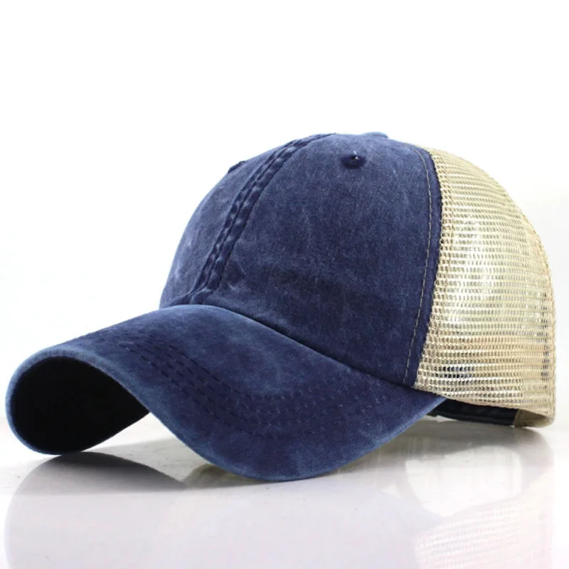 Бейсболка Мужская/Женская сетчатая однотонная Кепка в стиле хип-хоп