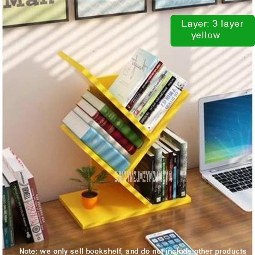 Креативная настольная книжная полка в форме дерева деревянный многослойный