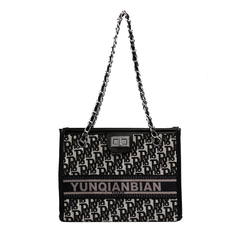 

Korean fashion women's bag new fashion versatile chain texture single shoulder large capacity messenger bag