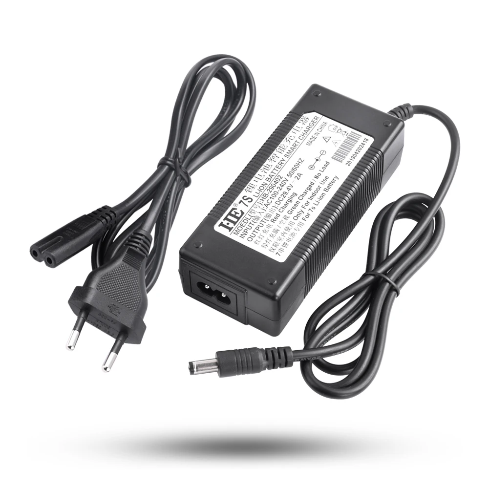 US/EU/UK 24V 2A Питание Зарядное устройство с Bms светодиодным индикатором Max.29.4V для