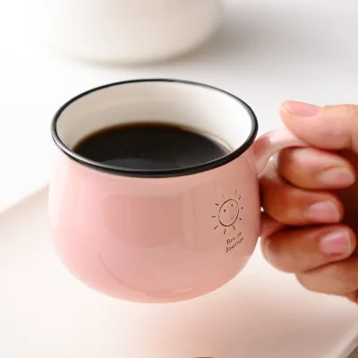 Керамика креативные милые смайлик Кружка Пить воду чашки завтрак кружка для