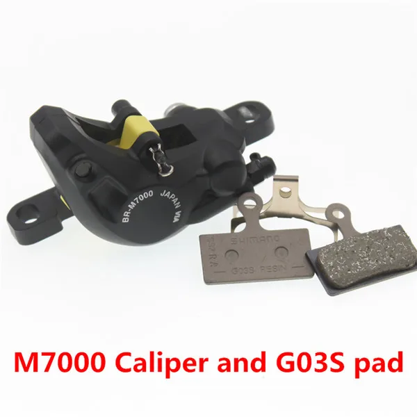 Caliper and G03S pad SHIMANO SLX BR-M7000 дисковый тормоз запчасти тормозной суппорт M7000 суппорт - Цвет: Caliper and G03S pad