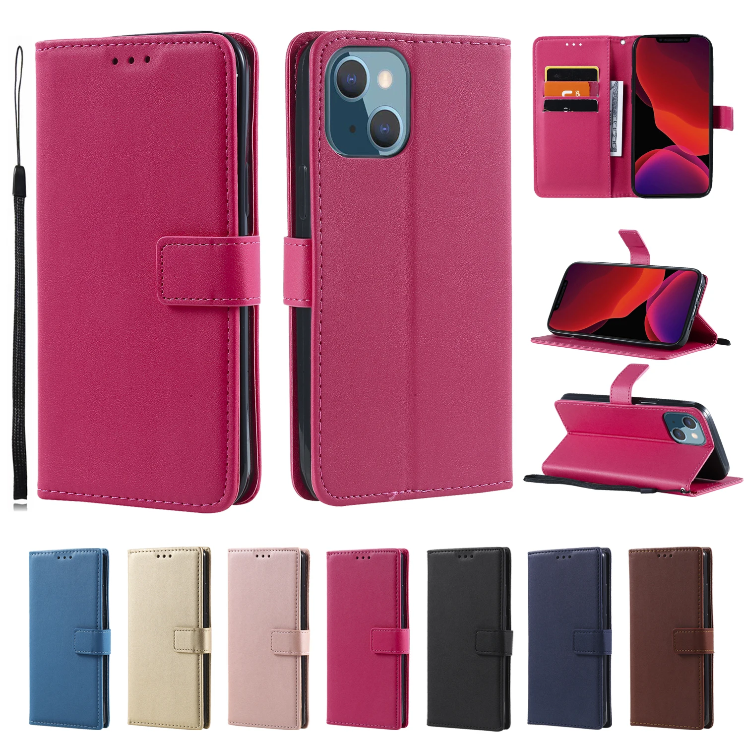 Чехол-книжка для Samsung Galaxy S3 S4 S5 mini S6 S7 Edge S8 S9 S10 e S20 S21 FE Plus кожаный | Мобильные