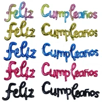 spanish happy birthday letters balloons lowercase conjoined alphabet foil globos birthday party decoration banner baby shower