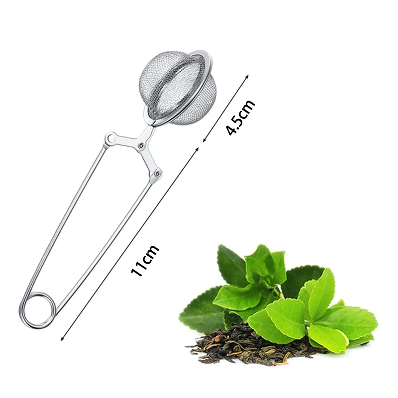

6Pcs Tea Infuser Loose Leaf Tea Snap Ball Tea Strainer Spoon Stainless Steel Tea Filter Steeper with Handle