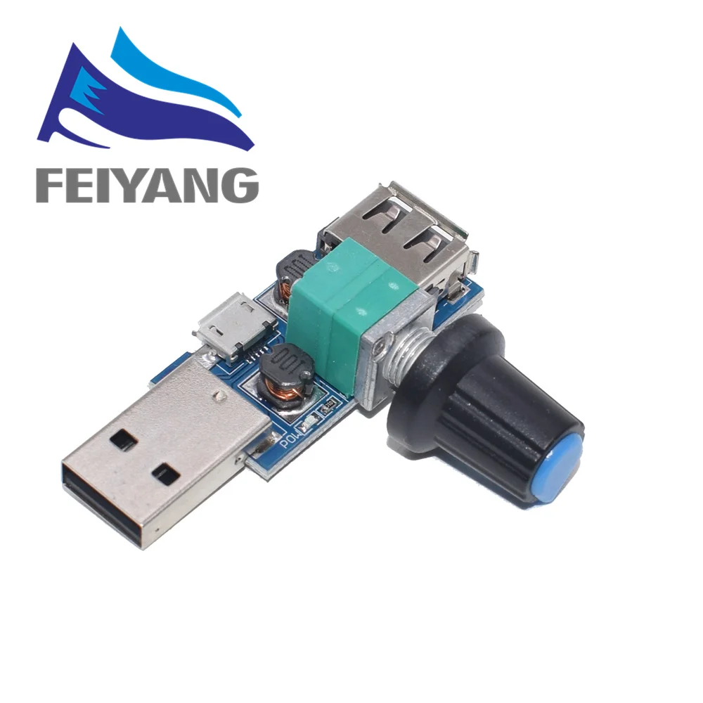 10 шт. мини регулятор скорости вентилятора USB громкости воздуха бесшумный
