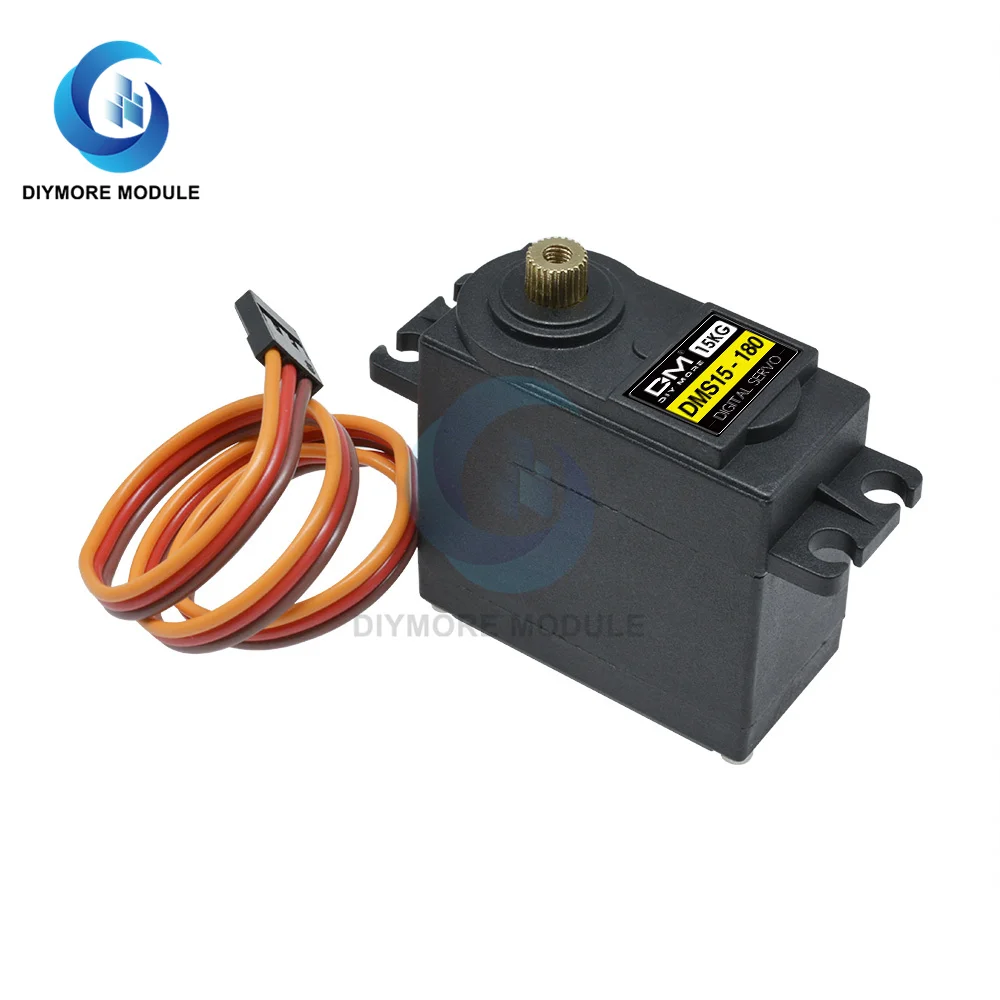 DMS15 15 кг Цифровой Металлический сервопривод с высоким крутящим моментом рулевой