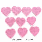 40 шт.лот, вышивка в форме сердца, патчи для одежды с вышивкой, для джинсов, рюкзаков, женщин, девочек, значки сделай сам