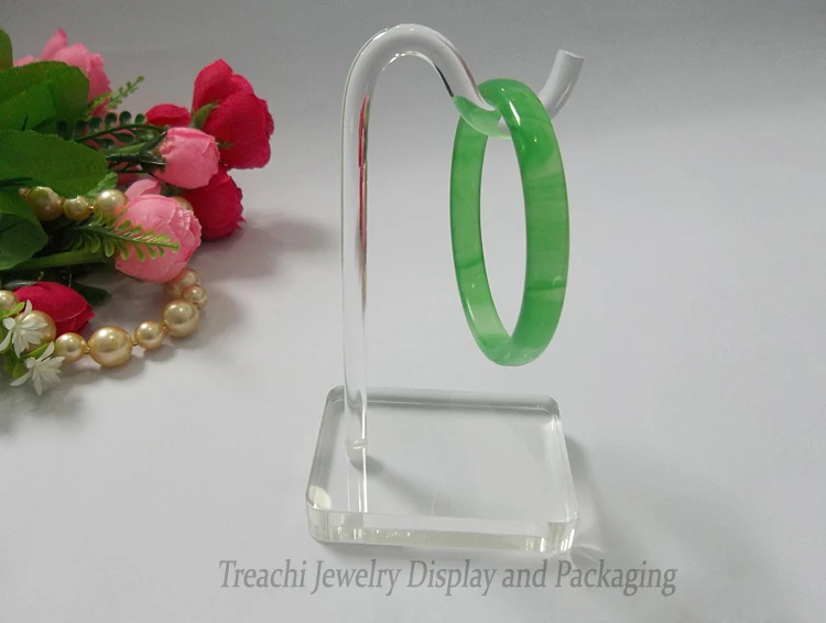 Акриловый браслет в форме крючка держатель для ювелирных изделий прозрачная