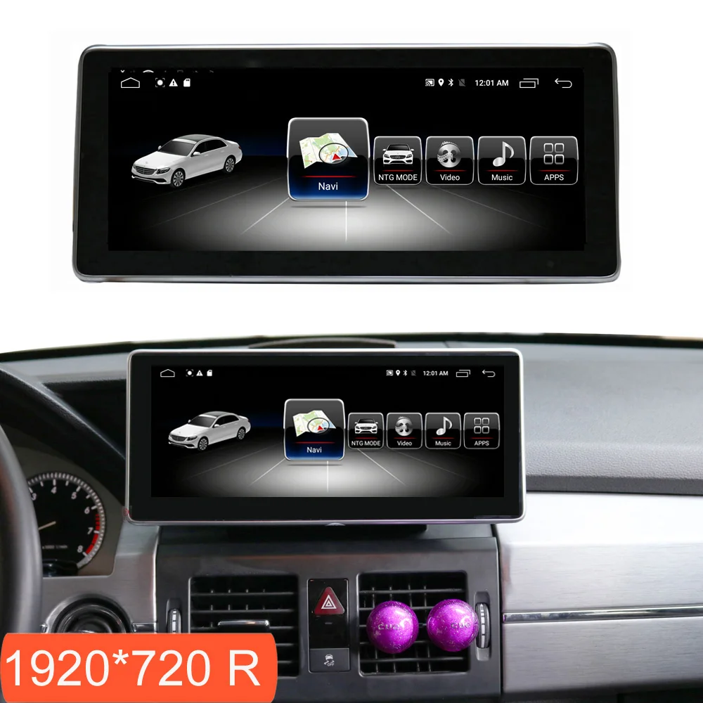 10,2" 4+ 64G Android мультимедийный сенсорный экран для Mercedes Benz GLK X204 2008-2012 Автомобильный дисплей с радио gps навигацией