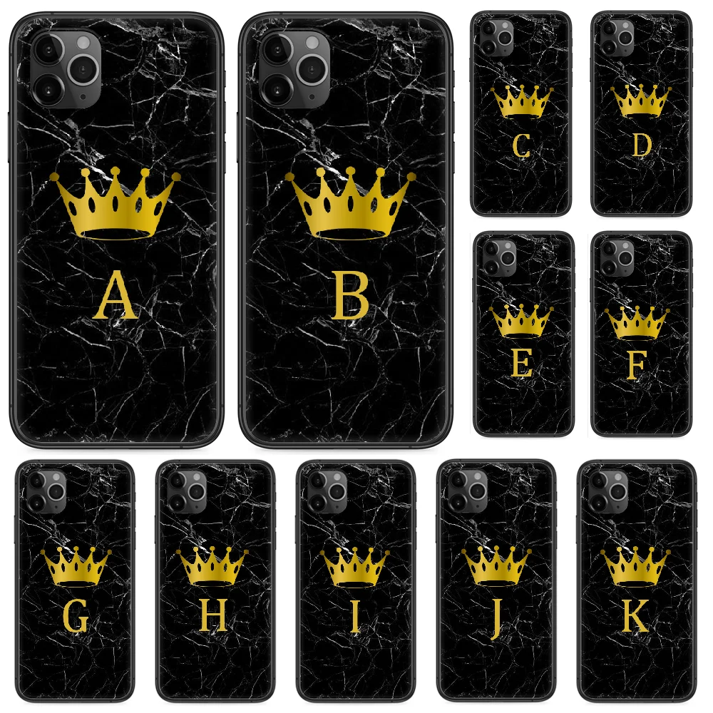 Чехол для телефона с надписью Monogram мраморной короной iphone 4 4s 5 5S SE 5C 6 6S 7 8 plus X XS XR 11 PRO