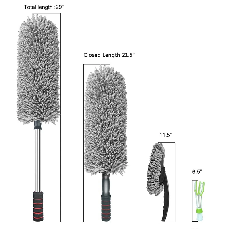

Car Duster Kit,Set Of 4,Extendable Microfiber Multipurpose Duster/Cleaning Dashboard Duster/Interior Car Detailing Brush,Exterio