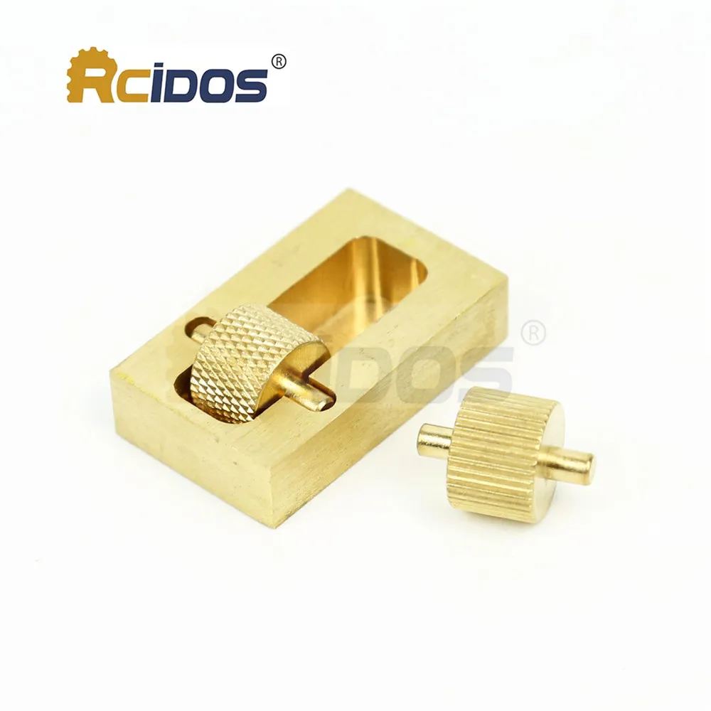 

B001 Brass/Stainless Steel leather side border process oil box, Brass Leather side paint applicator with 2 wheels