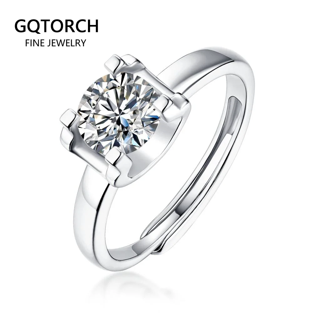 Классическое кольцо с 4 когтями OX HEAD красивое из стерлингового серебра 925 пробы