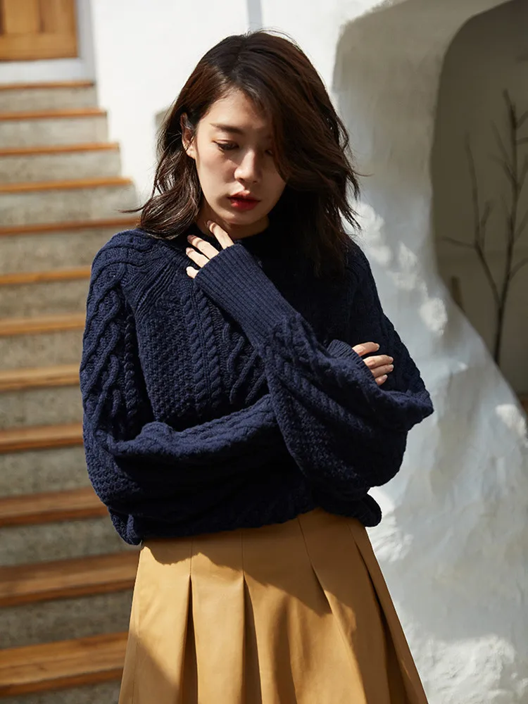 

Soft Loose Knitted Cashmere Sweater Women 2022 New Winter Loose Solid Color Women's Pullover Warm Basic Knitted Pullover
