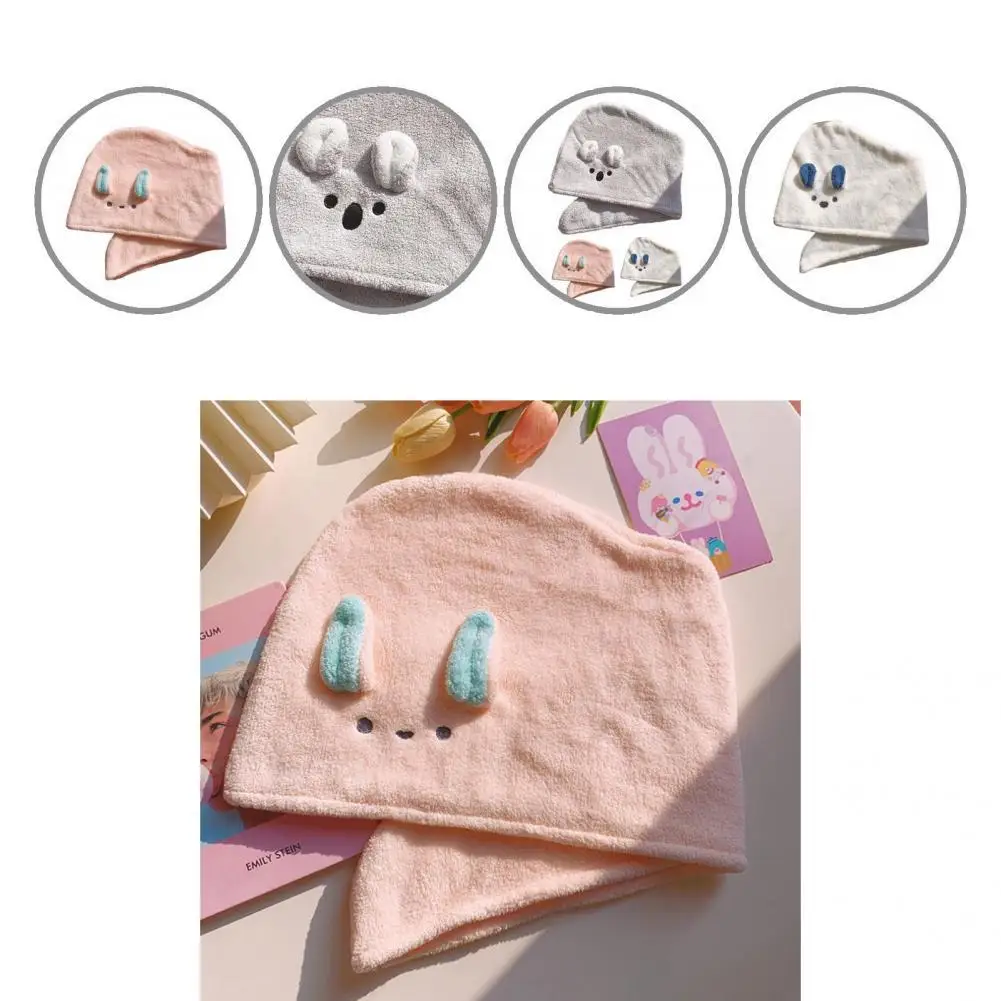 

Super Absorbent Useful Prevents Damage Dry Hair Hat Reactive Dyeing Dry Hair Towel Embroidery Pattern for Household