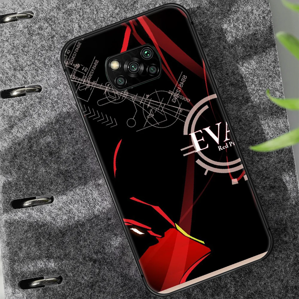 

Genesis Evangelion NGE EVA Phone case Cover Hull For Xiaomi Mi A2 A3 8 9 9T Note 10 Se Lite Pro black Shell Soft Back 3D Prime