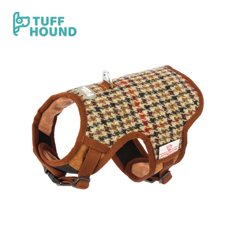 

TUFF HOUND Pet Harness In Winter HARRIS TWEED Wool Flannel Vest Quick Release Pet Christmas Dog Warm Autumn/Winter Clothes