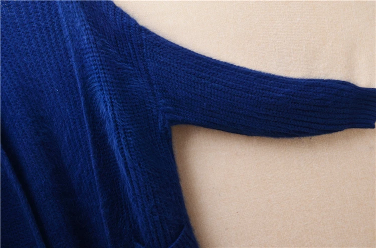 

New fashion women female winter thicken warm long open stitich loose solid mink cashmere knitted long sweater cardigans coat