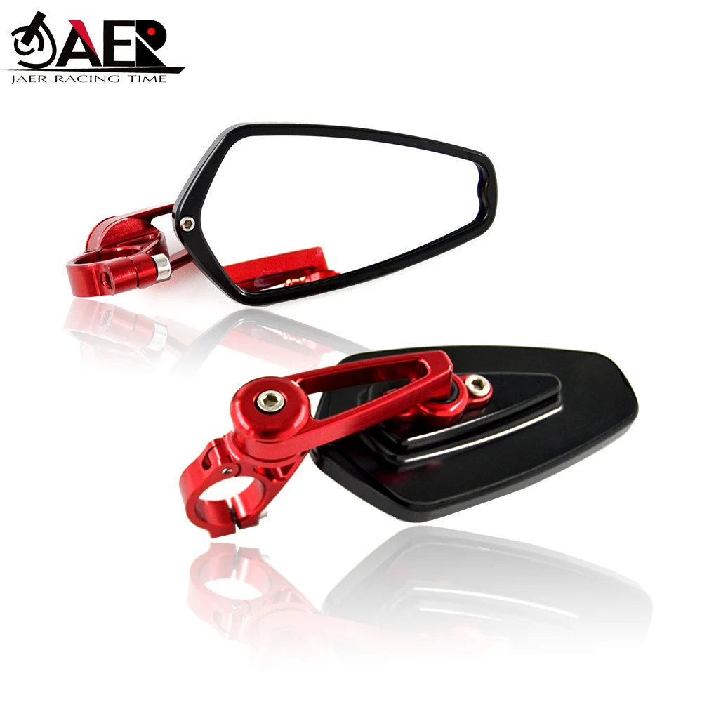

JAER Universal Motorcycle bar end mirrors 22mm CNC handlebar grip rearview mirror for Honda Yamaha Kawasaki suzuki honda