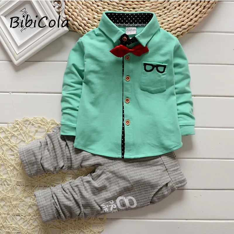 

BibiCola spring autumn baby boys clothes set children outfits gentleman clothing set cardigan 2pcs kids sport suit set