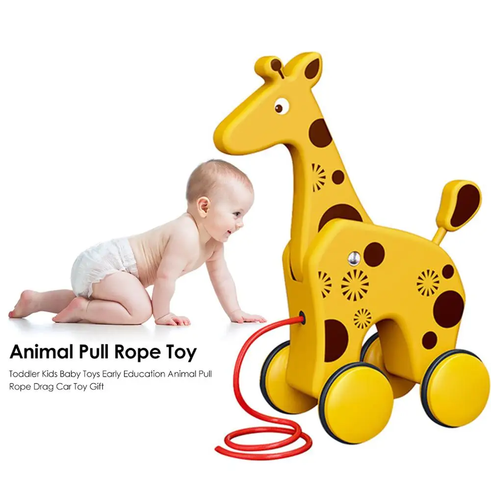Мультяшный слон жираф в форме животного Тяговая веревка Трактор Автомобиль