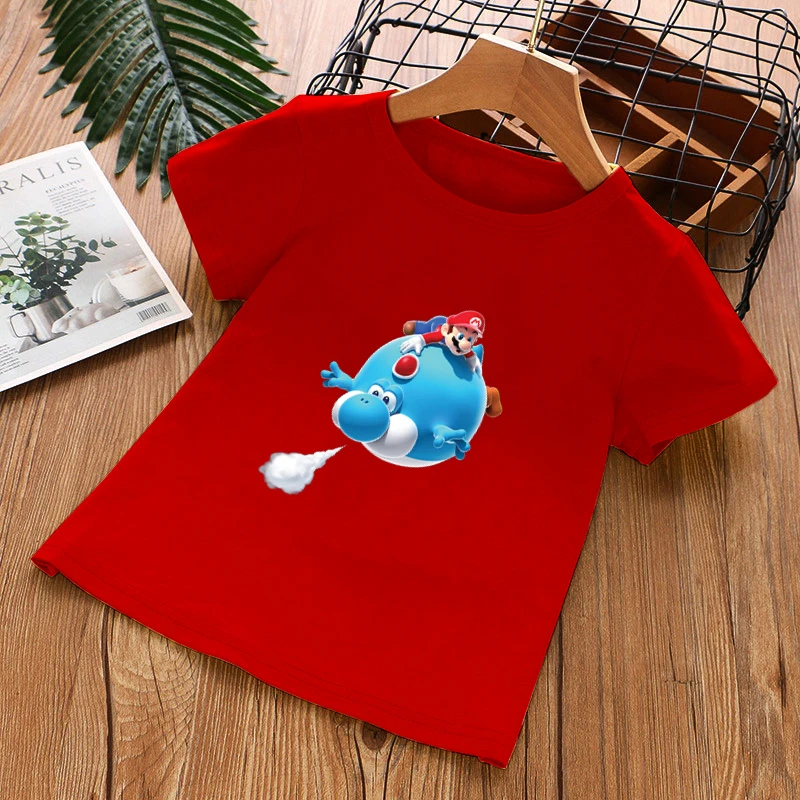 

Kids Set Super Sonic mario anime tshirt Casual Children tops Short Sleeve Tees Cartoon Summer boy girl t shirts Top Clothes