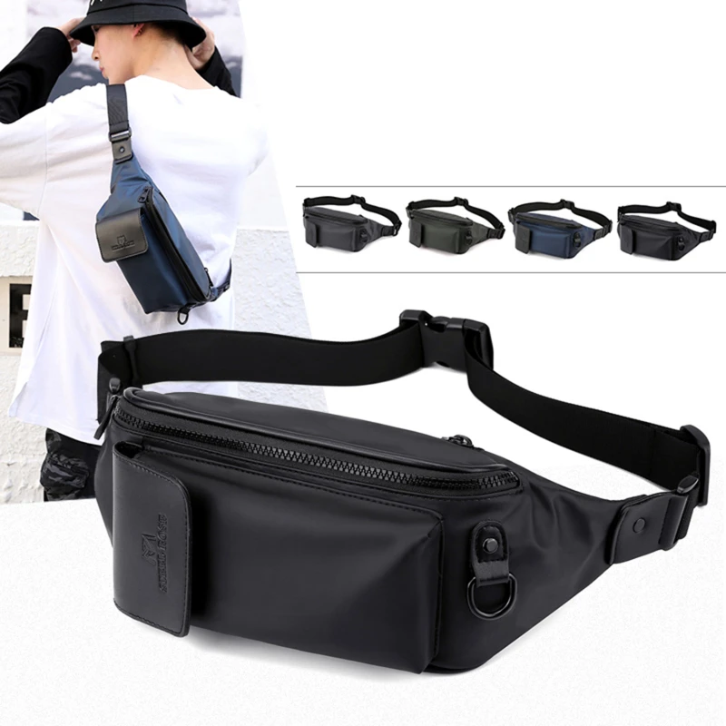 

Waist Bags For Men Casual Nylon Waist Packs Hot Sale Unisex Belt Bag Fanny Pack Travel Storage Chest Bags For Male