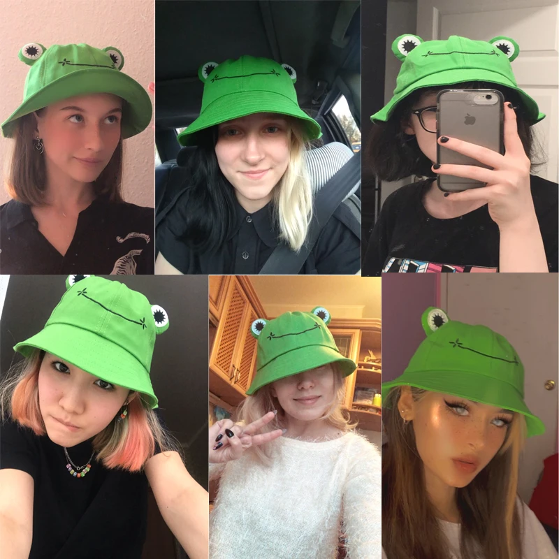 Панама с зеленой лягушкой для женщин шляпа от солнца девушек и пляжная активного