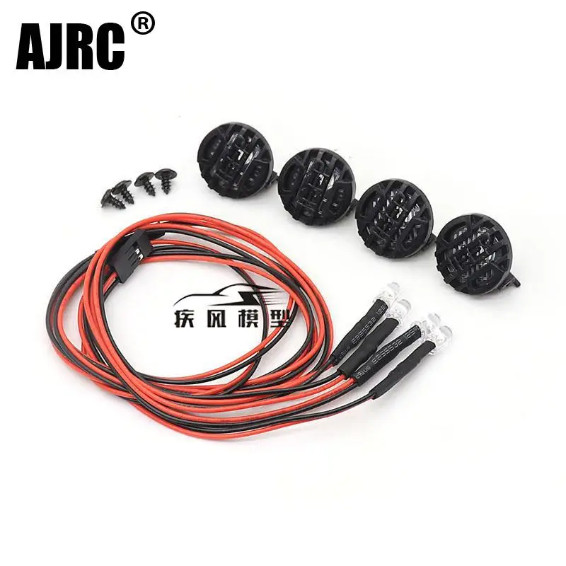 

MJRC RC Car 4 Round LED Shade for 1:10 RC Tracked Axial SCX10 90046 Traxxas TRX4 Tamiya CC01 D90 TF2 MST HPI 90053 90028 RR10