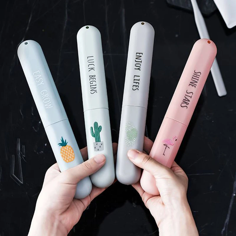 

Cartoon Camping Organizer Toothbrush Box Holder Cover Bathroom Accessories